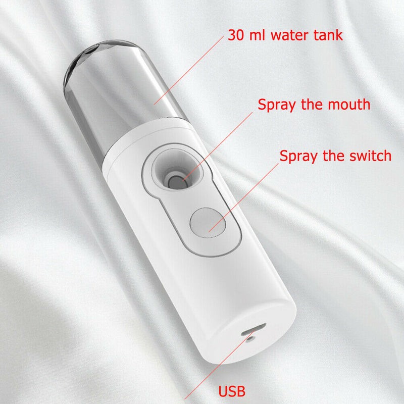 Mini Face Spray Bottle 30mL Nano Mister Facial Skin Steamer Hydrating Moisture