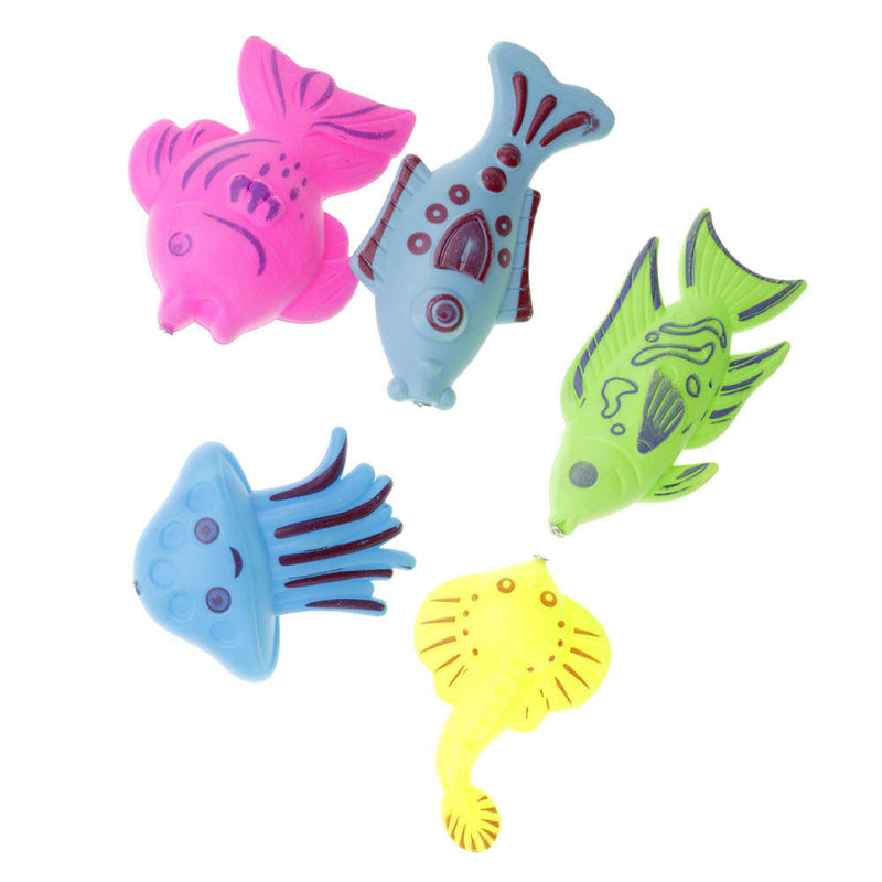 10Pcs/Pack Plastic Floating Fish Bath Pool Animal Figures Party Kids Toys Gift
