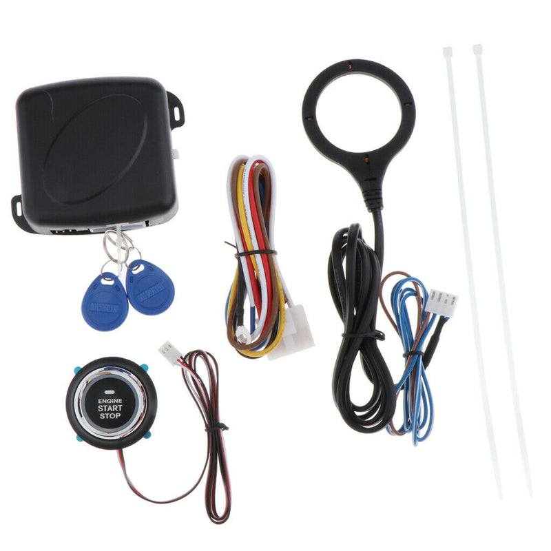 1 Set DC12V Auto Car Alarm One Start Stop Push Button Ignition Switch Entry
