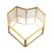 Flip Love Heart Shaped Geometric Glass Jewelry Box Glass Ring Box Exquisite T6N3