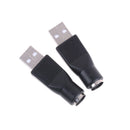 2PCS PS/2 Female to USB Male Adapters Converter For PC Computer Keyboard Mouse L
