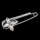 2pcs Fashion Safety Pin Womens Crystal Brooch Imitation Pearls Brooches