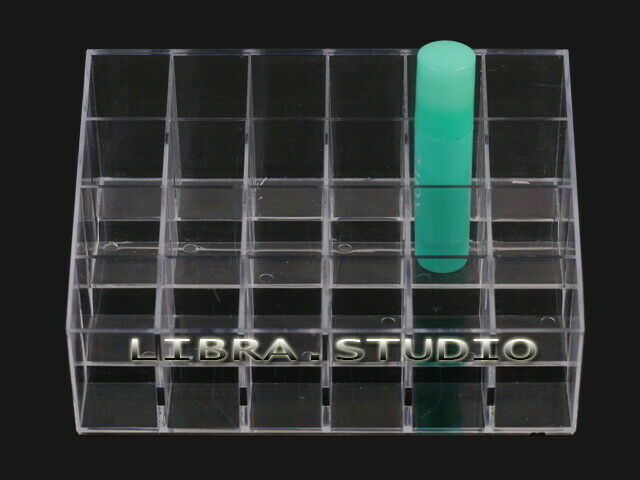 Clear 24 Lipstick Lip Gloss Makeup Cosmetic Stand Display Rack Organizer Holder