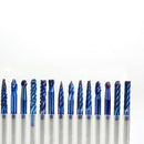 20Pcs Shank Blue Coated Cnc End Mills Carbide Milling Cutter Cnc Router Bit