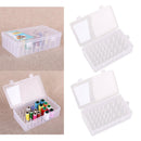 2 Pieces Large Thread Box, Thread Storage Box with 42 Spools, Sewing Bobbins