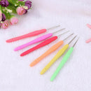 10pcs Metal Knitting Needles Crochet Hooks Tool With Ergonomic Grips 0.5-2.75mm