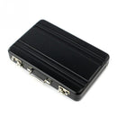 Business Name Credit ID Card Holder Box Metal Aluminum Pocket Box Case-Black