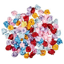 100PCS/Lot Mini Handmade Satin Rose Ribbon Rosettes Fabric Flower Appliques X7Q4