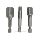 3Pcs Socket Adapter Drill Bits Hex Shank 1/4" 3/8" 1/2" Impact Driver Tool Set