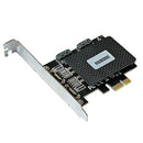 1X(6Gbps Pci Express Pcie Pci-E To 2 Port Sata 3.0 Ports Expansion Controll