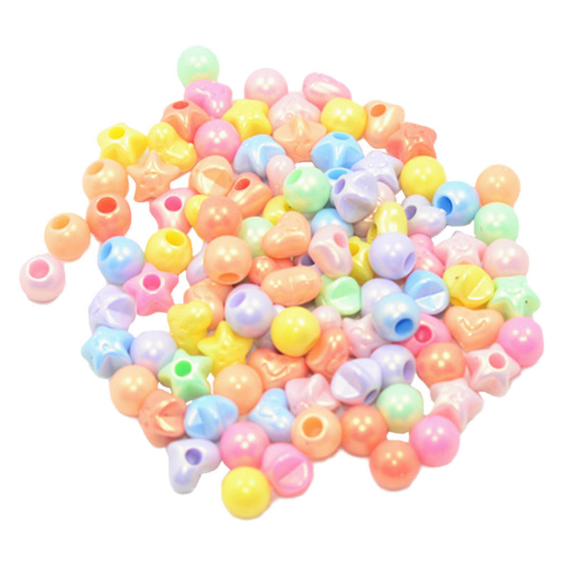 100pcs End Finished Beads fit Hair Tie Band Rope Ponytail Holder Bracelets