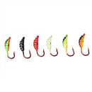 6Pcs 23mm/1.5g Ice Fishing Lure Maggot Worm The New Metal Bait Ice Mini Jig C8