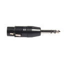 3 Pin XLR Female To 6.35mm TRS Male Stereo Plug-In Audio Adapter
