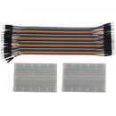 2X 400 Point Solderless Prototype Breadboard Protoboard+40 DuPont 20cm M-M