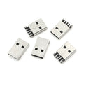 20X USB 2.0 4Pin A Type Male Plug SMT Connector Black SMD Data Transmission T Nw