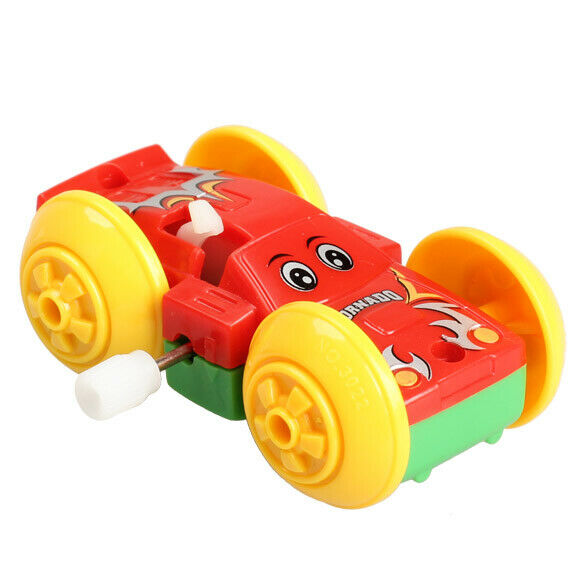 Somersault Bounce Cars Two-sided Pattern Clockwork Funny Toys Gift
