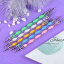 5Pcs Nail Art Dotting Pen Crystal Marbleizing Tool Kit Set Manicure Paintin B5H7