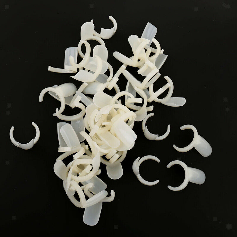 Pack Of 50 Nail Art Polish Pops Color Practice Display Stand Rings Tips Tool