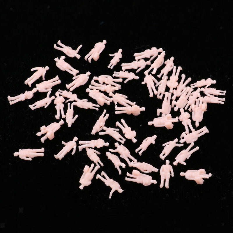 56pcs 1:150 HO Scale 10mm Policeman Unpainted Figures Railway Street Models