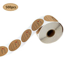 500 Pieces Of Round Love Kraft Paper Stickers Self-adhesive Labels DIY