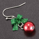Christmas earrings Women romantic bow tie Ear stone Fashion shiny rhineston