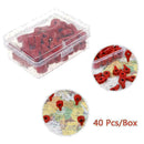 40 Pcs/Box Map Markers Wooden Drawing Photo Wall Studs Board Cork Pins Crea M1H7