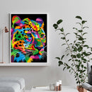 5D DIY Full Round Drill Diamond Painting Colorful Tiger Cross Stitch Craft
