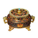Tibetan Buddhist Style Incense Burner Holder  Lotus Flower Pattern Red