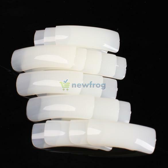 500 PCS Natural French False Acrylic UV Gel Half / Full Nail Art Tips Tools
