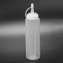 8X Clear White Plastic Squeeze Sauce Ketchup Cruet Oil Bottles 8oZ