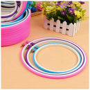 6 Pieces Embroidery Hoops Cross Stitch Hoop Embroidery Circle Set for DIY A