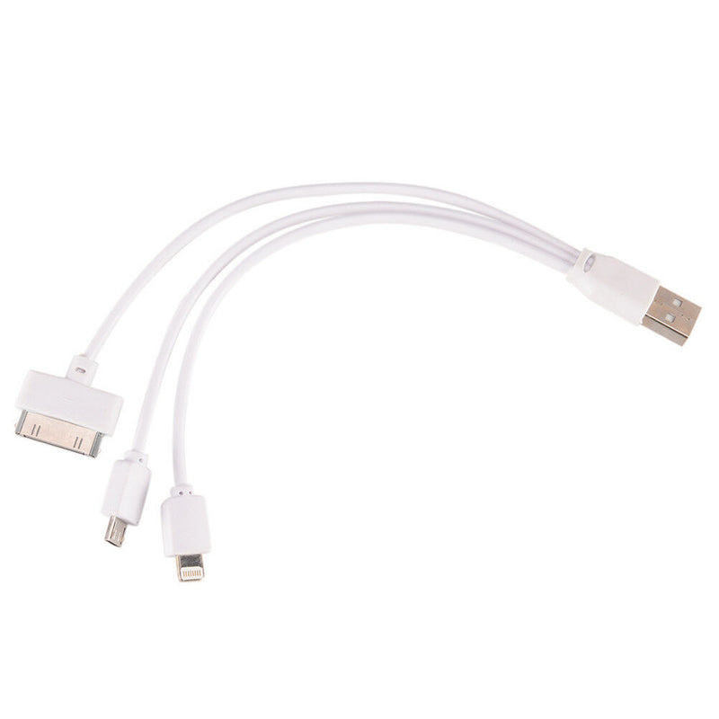 3-IN-1 DATA SYNC MOBILE PHONE CHARGER MULTI CABLE FIT MICRO USB / cda CYES