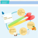 2pcs baby temperature spoon color changing newborn spoon baby feeding warm