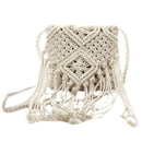 Fringe Tassel Crossbody Shoulder Bag Woven Handmade Boho Beach Travel Handb N5T3