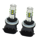 2pcs 881/893 6000K 50W White Bulbs LED Car Fog Light Lamp Daytime Running