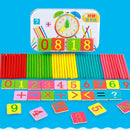 Wooden Math Number Stick Magnetic Puzzle Children Kids Education Calculate Game