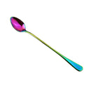 Teaspoon Stainless Steel Spoons Coffee Tea Milk Spoon Teaspoon Oval Colorful