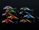 5pcs Plastic Set of Fishing Lures Bass CrankBait Hard Crank Bait Minnow 4.5cm/4g