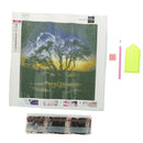 5d diy full drill night field tree diamond painting embroidery home decor LJAU