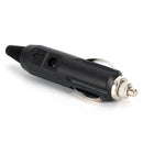 5Pcs/Set 12V Male Car Cigarette Lighter Socket Plug Connector + Fuse Red LED TO