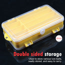 Double Side Fishing Lure Box Bait Case Organizer Lure Fishing Tool (White)
