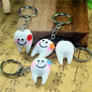 20 pcs Keychain Key Ring Hang Tooth Shape Cute Dental Gift F9F3