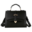 Women Top-Handbags Messenger Bags PU Leather Small Crossbody Bags(Black)
