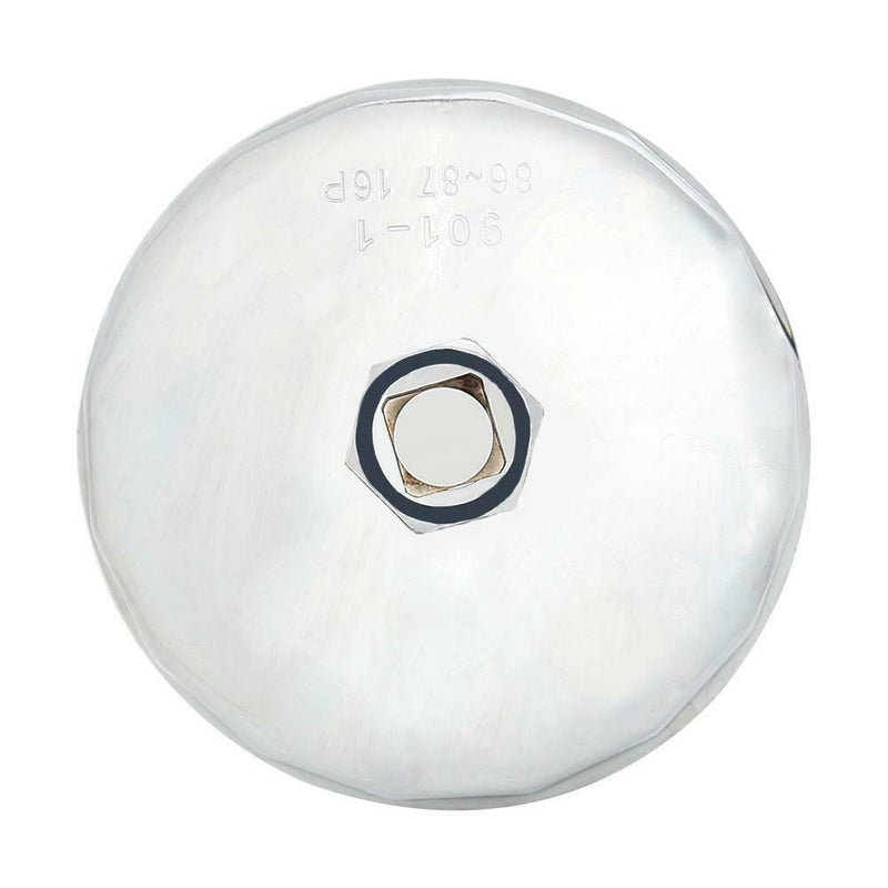 1/2 Square Drive 87mm 16 Flutes Cap Oil Filter Wrench Socket Remover Tool