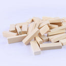 50pcs Wooden Dominoes Wood Rectangle Blocks for Art Crafts & DIY Projects