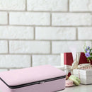 Portable Korean Jewelry Box Organizer Travels Faux leather Ring Bracelet Ea O9A6