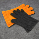 Kitchen Heat Resistant Silicone Glove Oven Pot Holder Baking BBQ Cooking Mi E2K5
