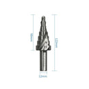 4-16.5Mm High Speed Steel 6542/M2 Triangular Handle Spiral Groove Step Dril