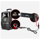 Professional Wireless Microphone w/ Receiver Adaptor VHF Mic Kit Black