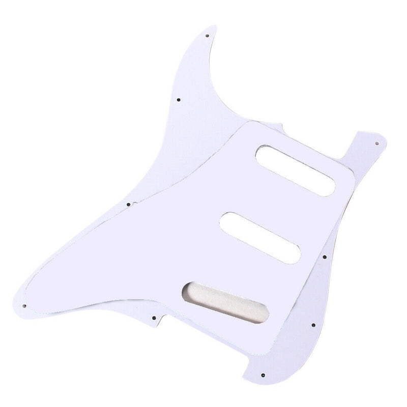 3Ply SSS 11 Holes Strat Electric Guitar Pickguard for FD (White) A